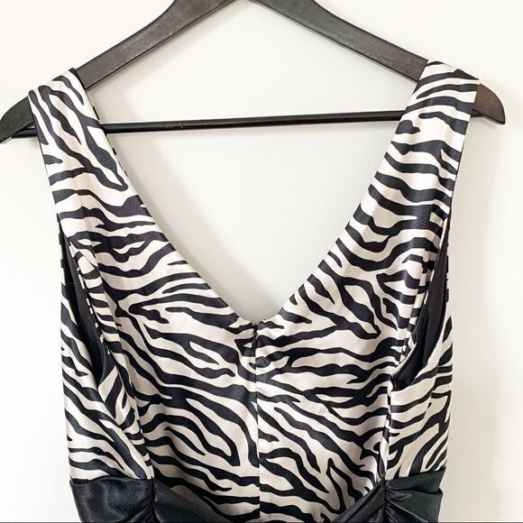 ONYX Nite Silky Zebra Print Cocktail Dress - Picture 7 of 8
